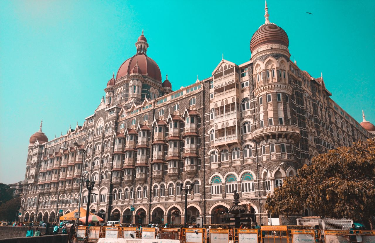 Offerings Capture of the elegant Taj Mahal Palace Hotel in Mumbai, showcasing its iconic architecture